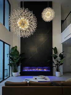 Starburst Crystal Chandelier - Round