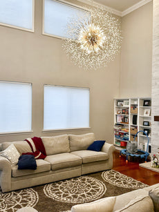 Starburst Crystal Chandelier - Round