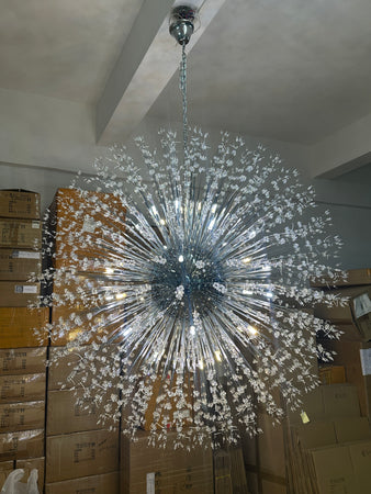Starburst Crystal Chandelier - Round