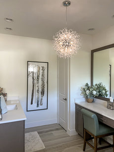 Starburst Crystal Chandelier - Round