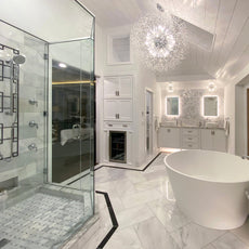 Starburst Crystal Chandelier - Round