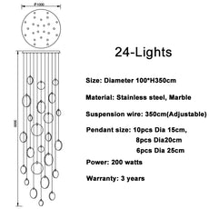 Marble Disk Chandelier