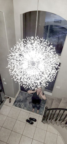Starburst Crystal Chandelier - Round