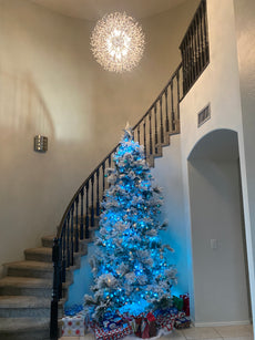 Starburst Crystal Chandelier - Round
