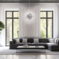 Starburst Crystal Chandelier - Round