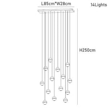 Modern Diamond Cut Crystal Chandelier - Gold