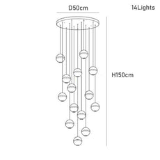 Modern Diamond Cut Crystal Chandelier - Gold