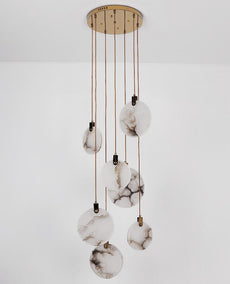 Marble Disk Chandelier