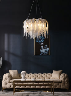 Art Deco Chandelier - Round