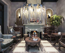 Art Deco Chandelier - Round
