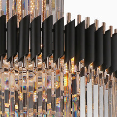 Black and Crystal Foyer Chandelier