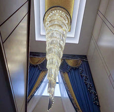 Black and Crystal Foyer Chandelier