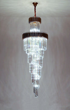 Black and Crystal Foyer Chandelier
