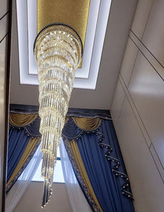 Black and Crystal Foyer Chandelier