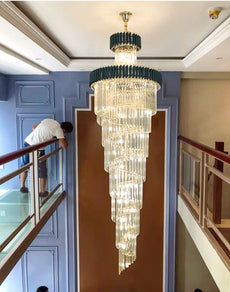 Black and Crystal Foyer Chandelier