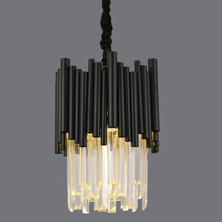 Black and Crystal Pendants