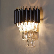 Black and Crystal Wall Sconce