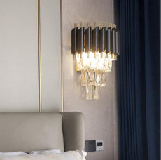 Black and Crystal Wall Sconce