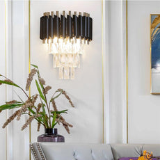 Black and Crystal Wall Sconce