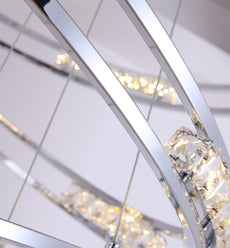 Crystal Rings Chandelier and Pendants