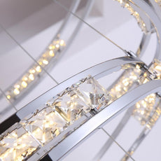 Crystal Rings Chandelier and Pendants
