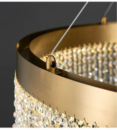 Crystal Shower Chandelier - Oval