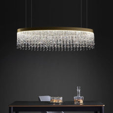 Crystal Shower Chandelier - Oval