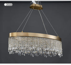 Crystal Shower Chandelier - Oval