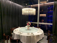 String Light Chandelier - Round