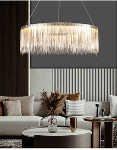 String Light Chandelier - Round