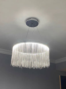 String Light Chandelier - Round