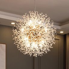 Starburst Crystal Chandelier - Round