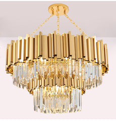 Gold and Crystal Chandelier