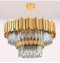 Gold and Crystal Chandelier