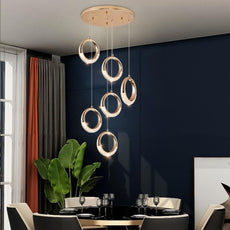 Minimalist LED Light Rings Chandelier