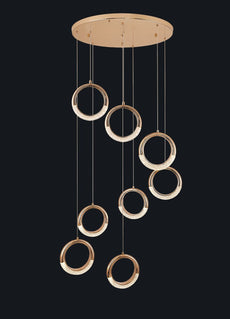 Minimalist LED Light Rings Chandelier