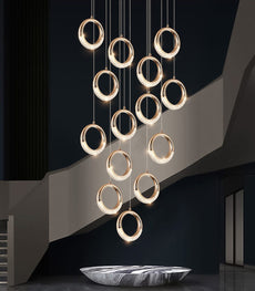 Minimalist LED Light Rings Chandelier