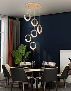 Minimalist LED Light Rings Chandelier