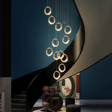 Minimalist LED Light Rings Chandelier