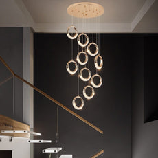 Minimalist LED Light Rings Chandelier