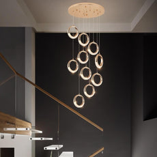 Minimalist LED Light Rings Chandelier