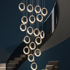 Minimalist LED Light Rings Chandelier