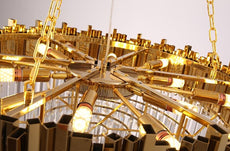 Gold and Crystal Chandelier