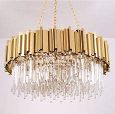 Gold and Crystal Chandelier