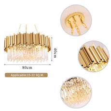 Gold and Crystal Chandelier