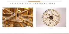 Gold and Crystal Chandelier