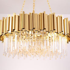 Gold and Crystal Chandelier
