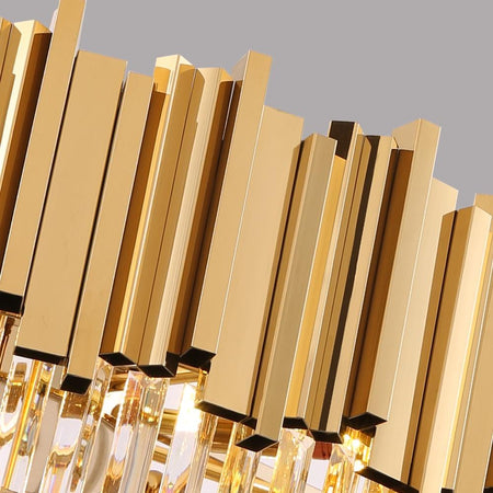 Gold and Crystal Flush Mount