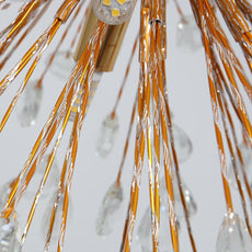 Gold and Crystal Petals Chandelier