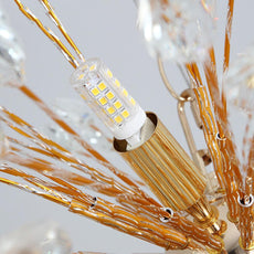 Gold and Crystal Petals Chandelier